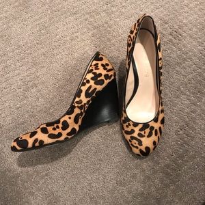Franco Sarto Cheetah print wedges NWOT
